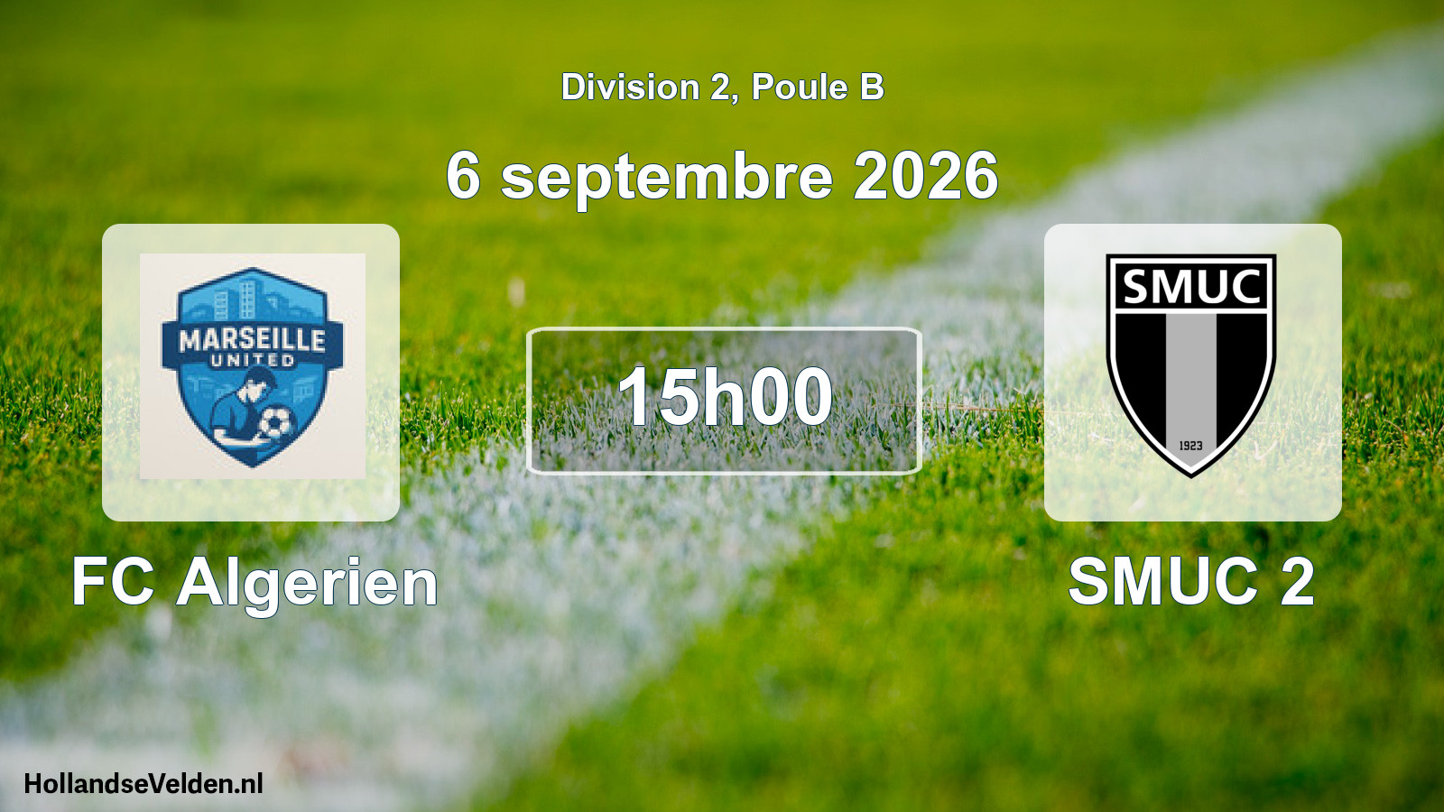 Match programmé: FC Algerien - SMUC 2 (6 septembre 2026)