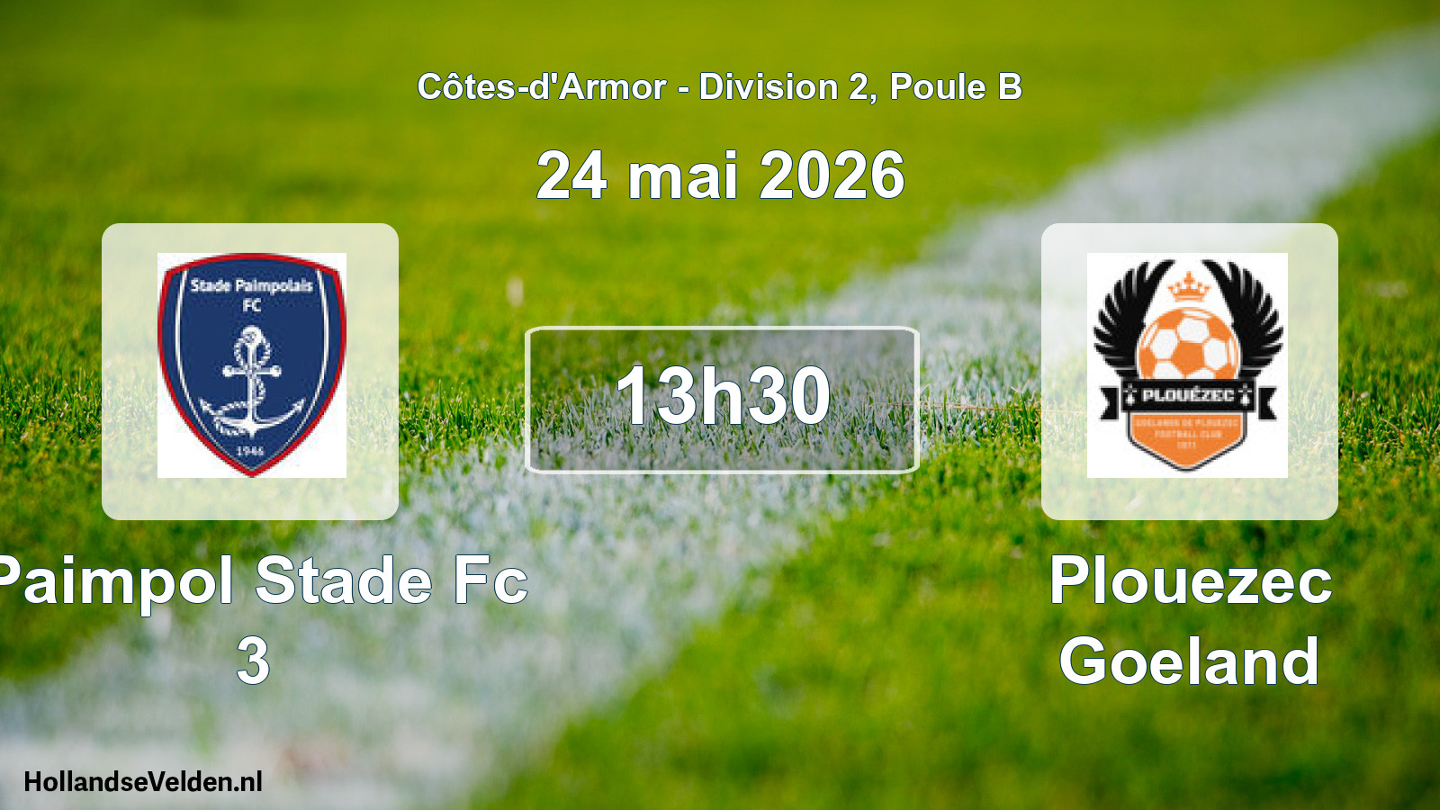 Geplande wedstrijd: Paimpol Stade Fc 3 - Plouezec Goeland (24 mei 2026)
