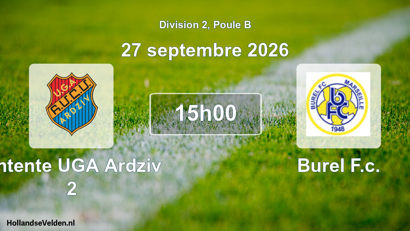 Match programmé: Entente UGA Ardziv 2 - Burel F.c. (27 septembre 2026)