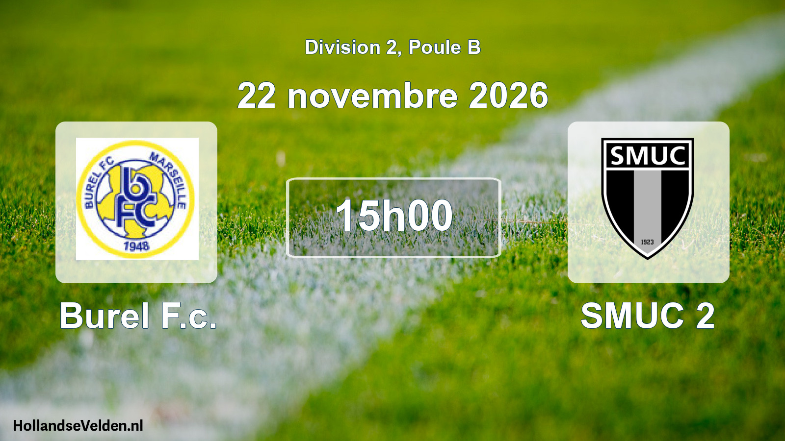 Match programmé: Burel F.c. - SMUC 2 (22 novembre 2026)