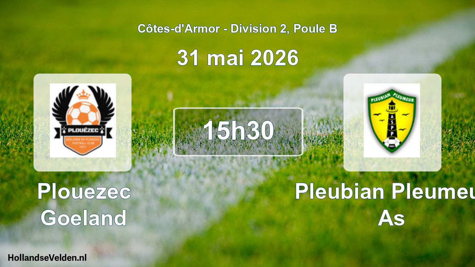Geplande wedstrijd: Plouezec Goeland - Pleubian Pleumeur As (31 mei 2026)