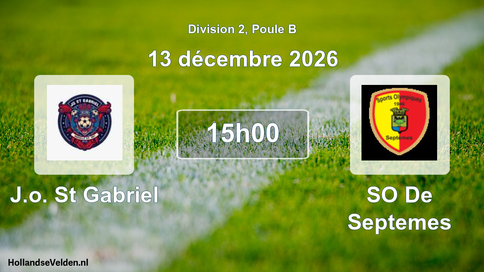 Match programmé: J.o. St Gabriel - SO De Septemes (13 décembre 2026)