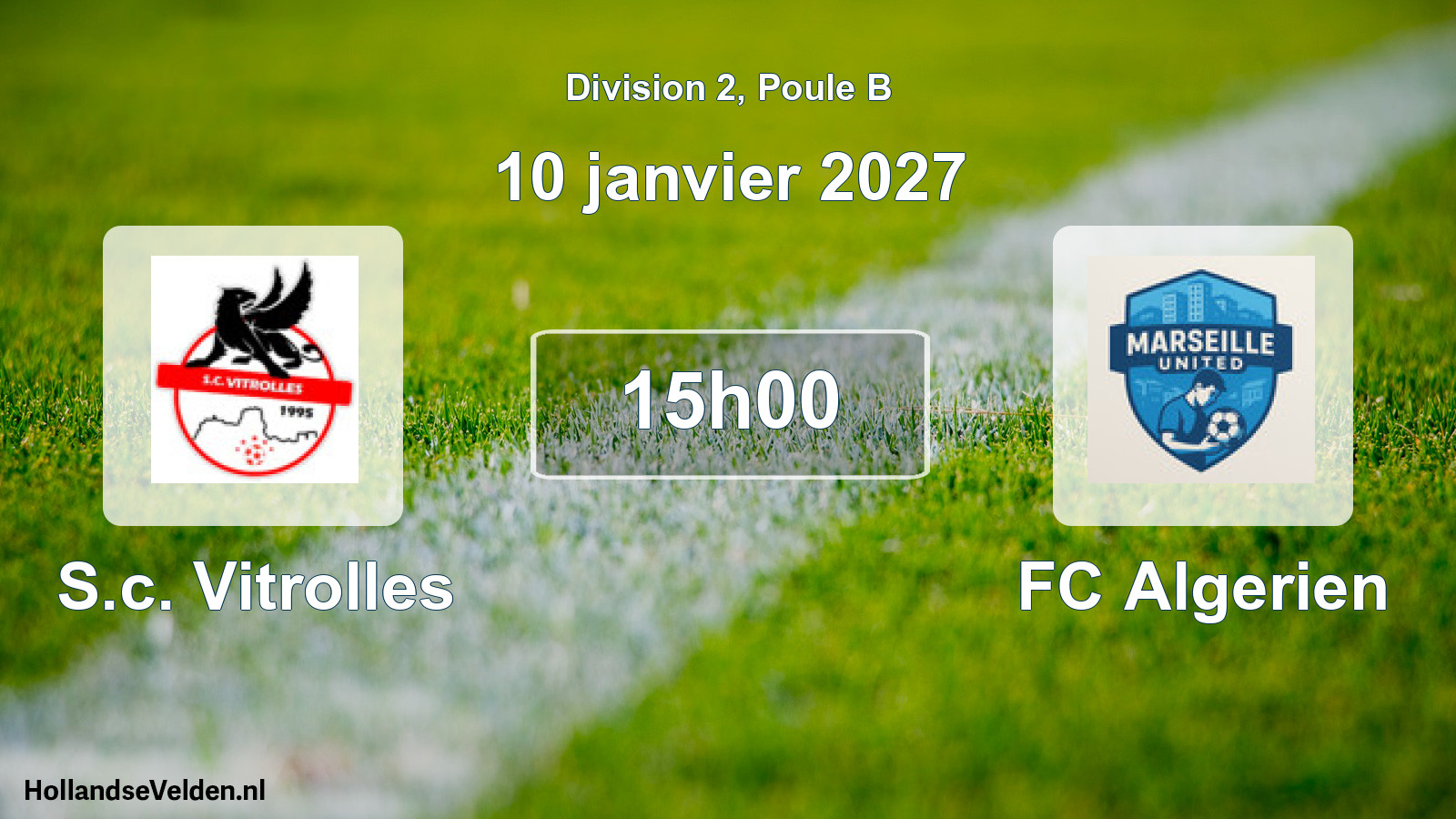 Match programmé: S.c. Vitrolles - FC Algerien (10 janvier 2027)