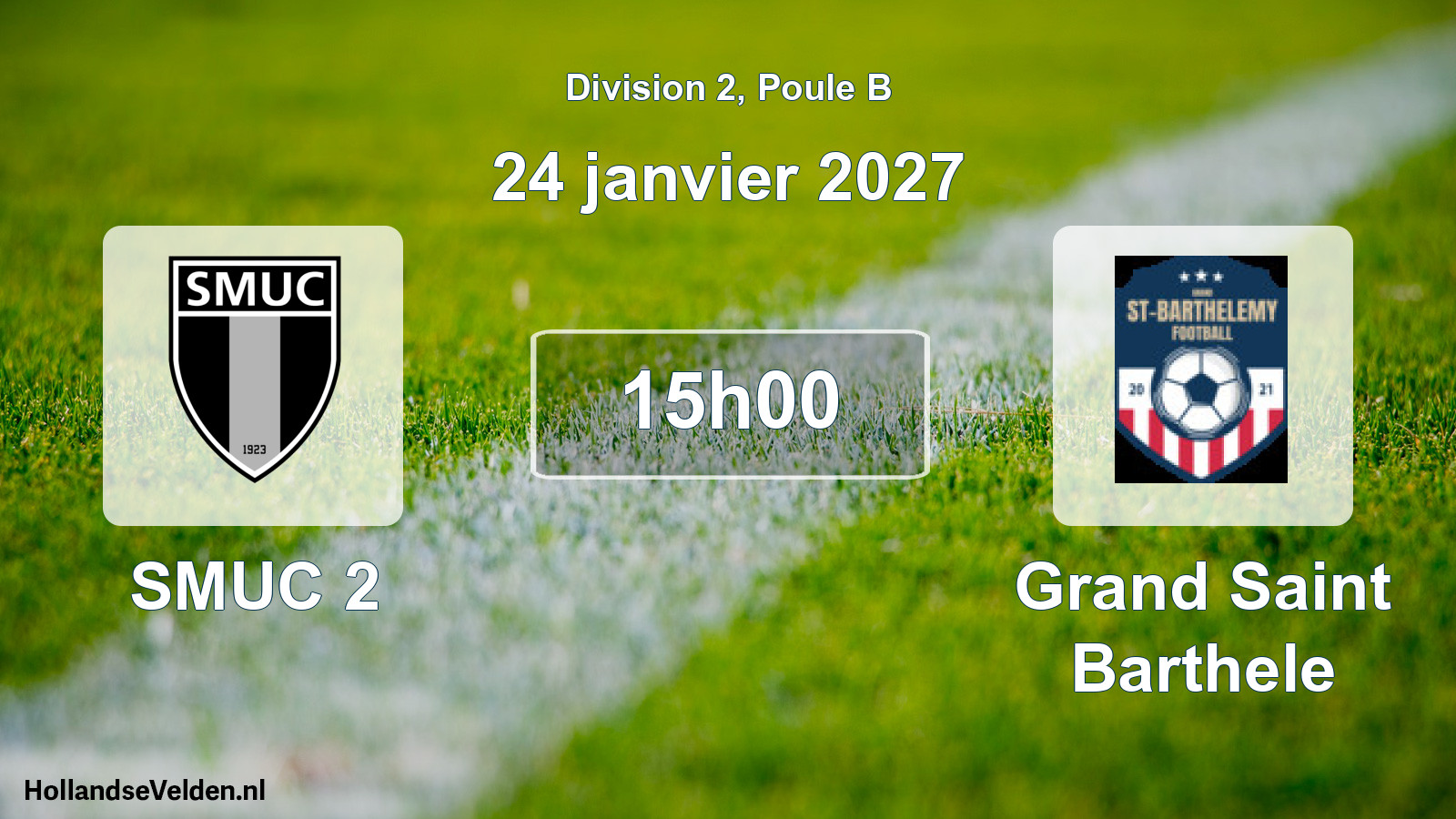 Match programmé: SMUC 2 - Grand Saint Barthele (24 janvier 2027)