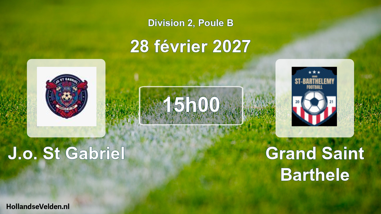 Geplande wedstrijd: J.o. St Gabriel - Grand Saint Barthele (28 februari 2027)