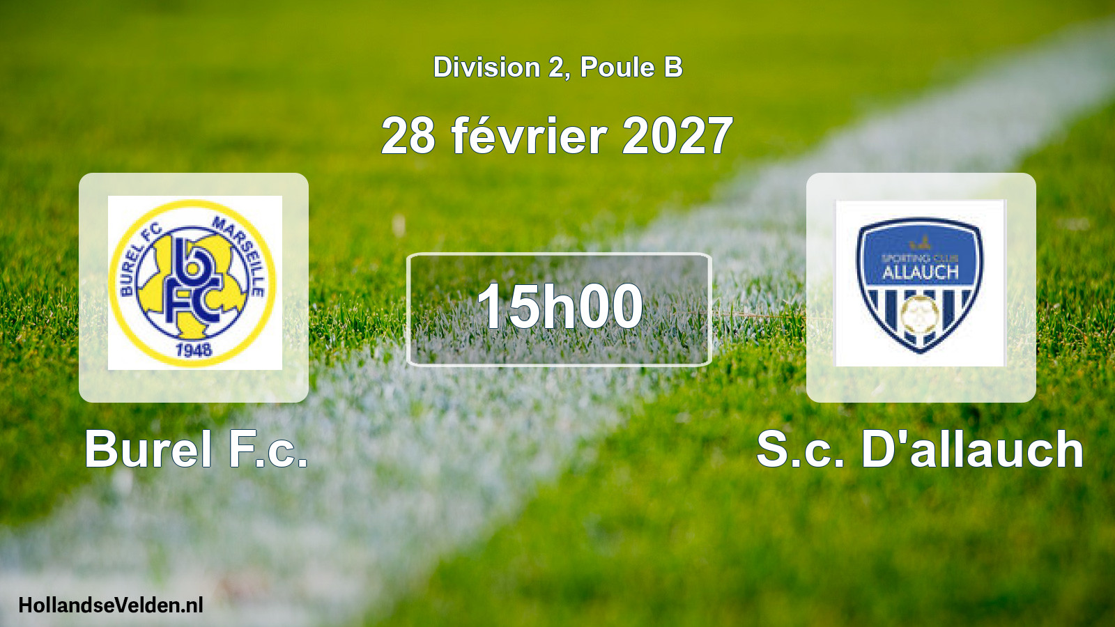 Match programmé: Burel F.c. - S.c. D'allauch (28 février 2027)