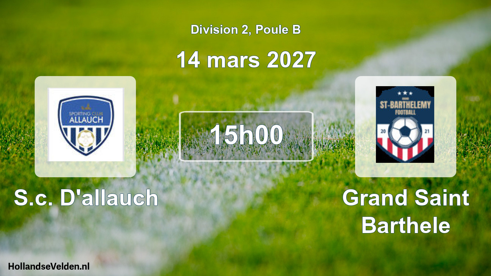 Match programmé: S.c. D'allauch - Grand Saint Barthele (14 mars 2027)