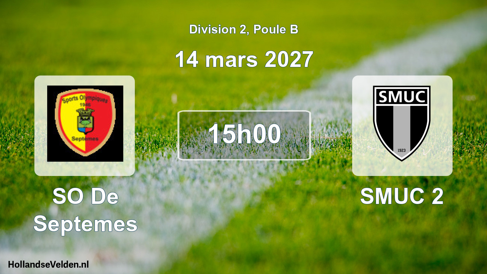 Scheduled Match: SO De Septemes - SMUC 2 (14 March 2027)
