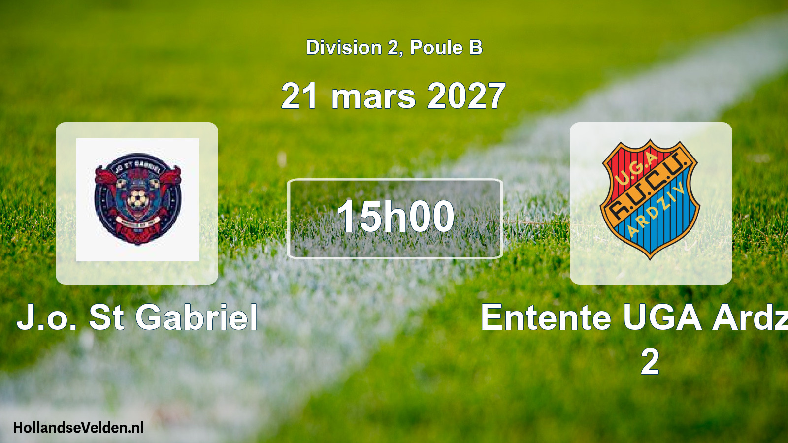 Scheduled Match: J.o. St Gabriel - Entente UGA Ardziv 2 (21 March 2027)