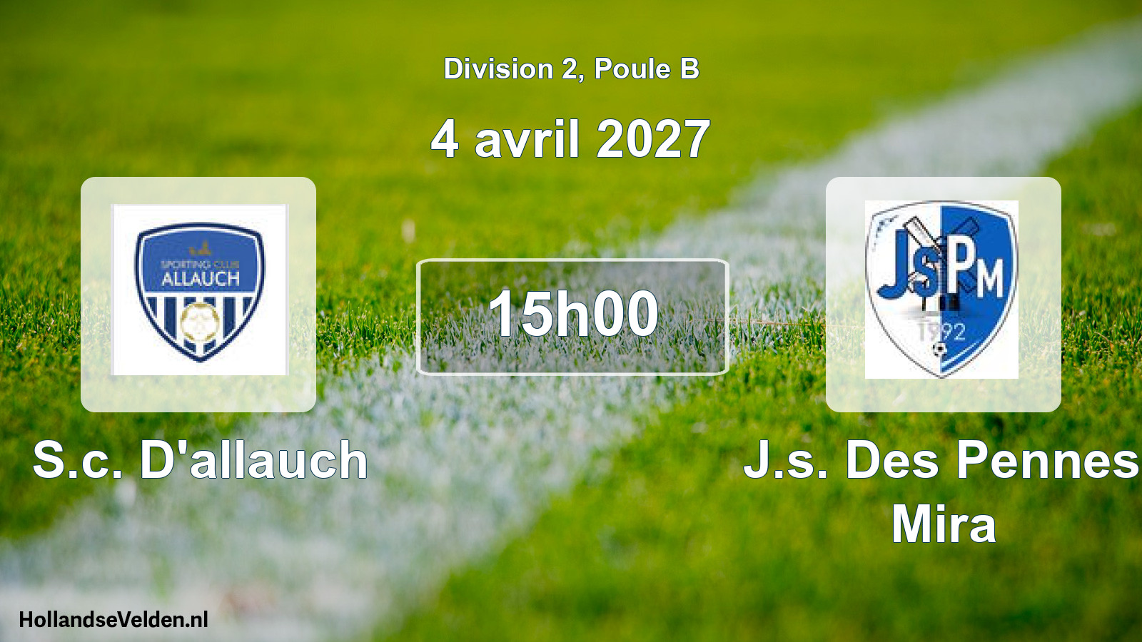 Scheduled Match: S.c. D'allauch - J.s. Des Pennes Mira (4 April 2027)