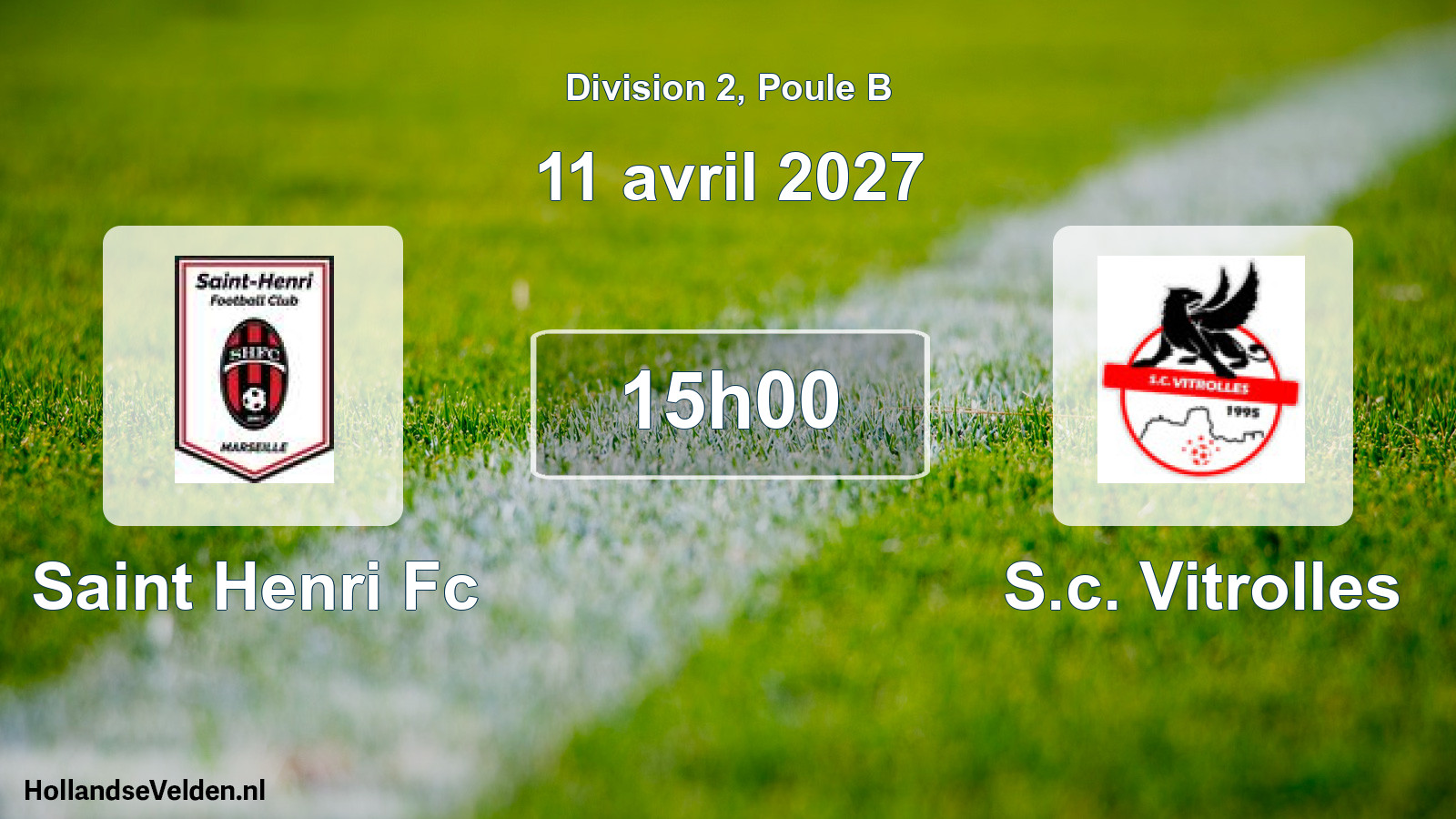 Geplande wedstrijd: Saint Henri Fc - S.c. Vitrolles (11 april 2027)