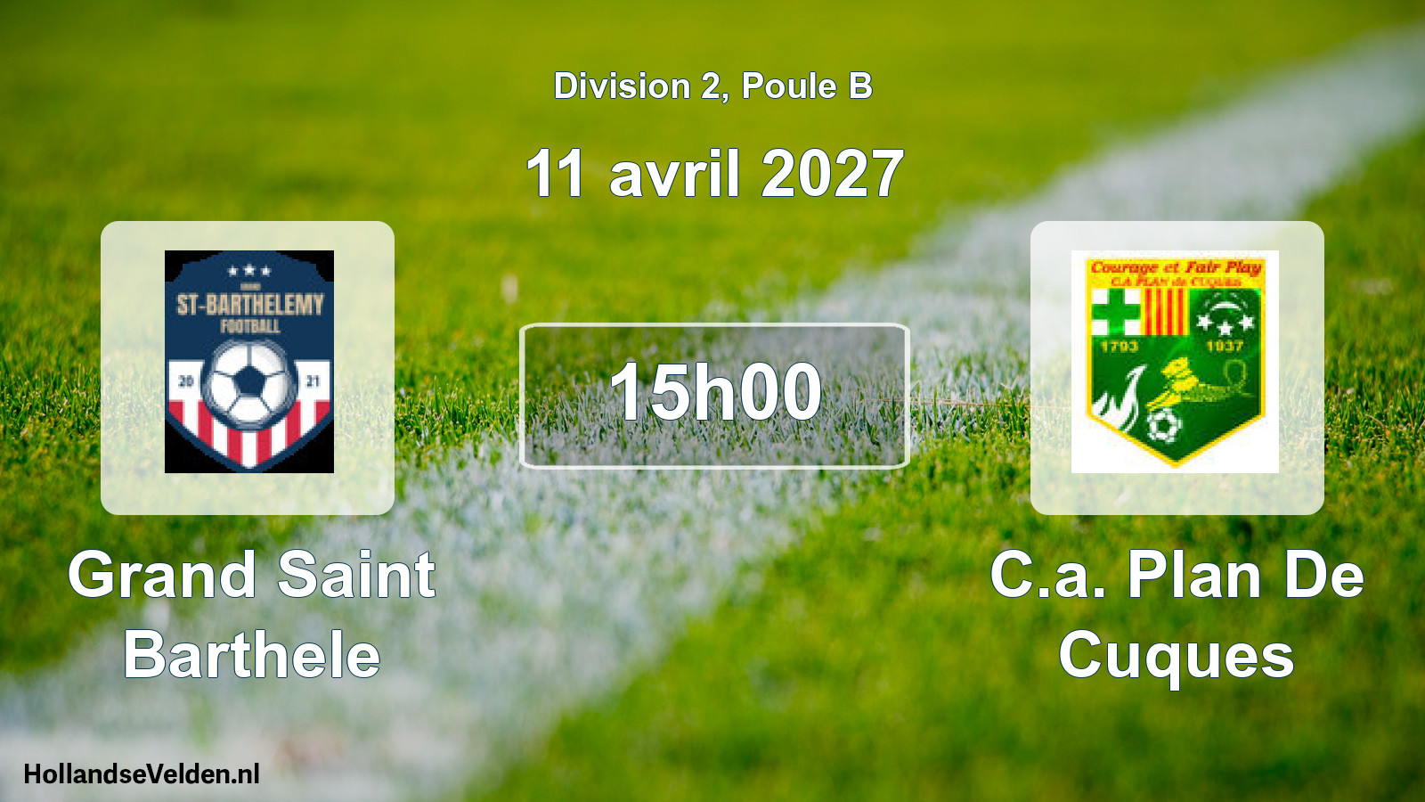 Match programmé: Grand Saint Barthele - C.a. Plan De Cuques (11 avril 2027)