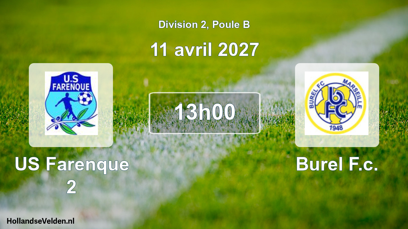 Match programmé: US Farenque 2 - Burel F.c. (11 avril 2027)