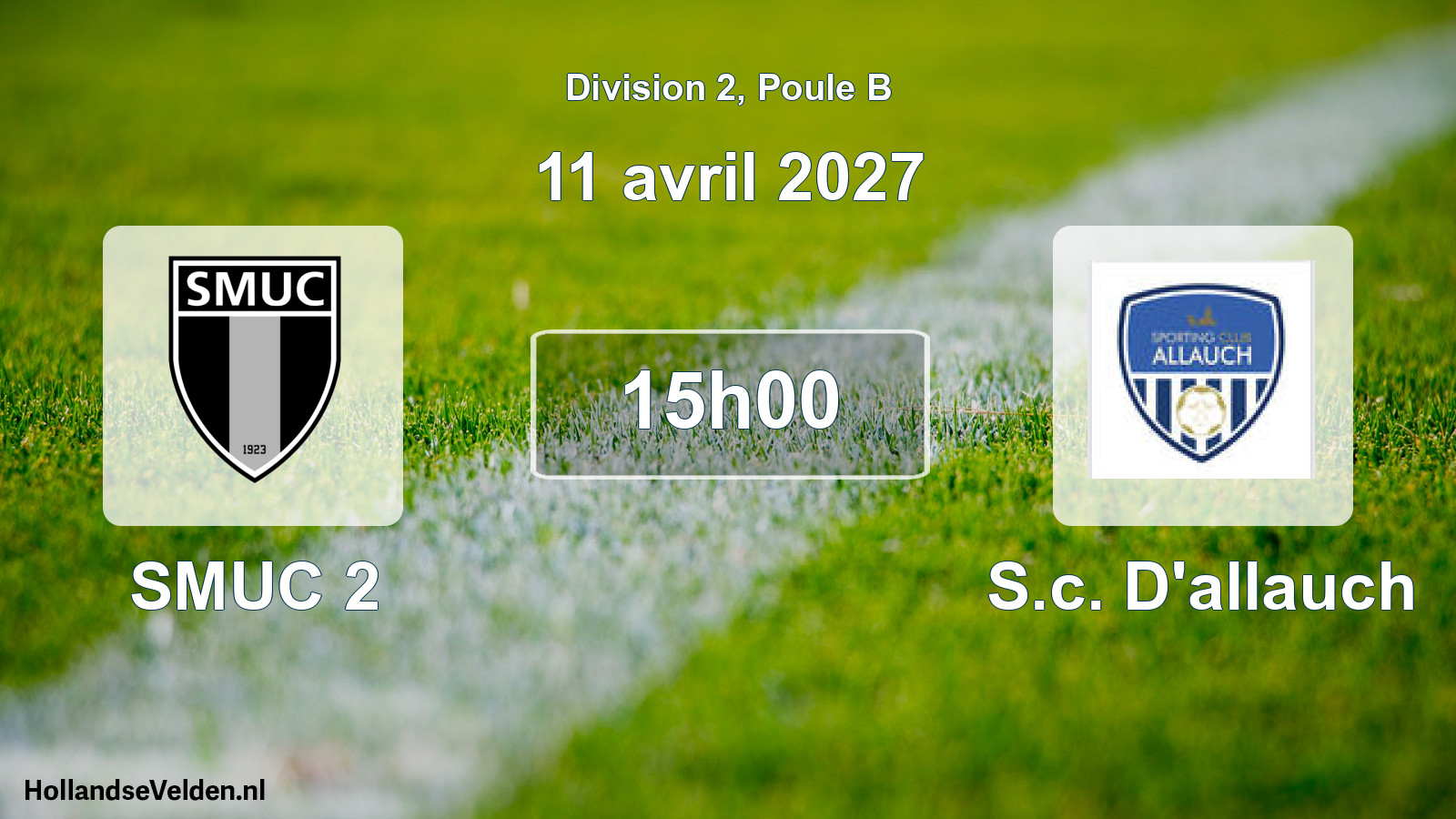 Match programmé: SMUC 2 - S.c. D'allauch (11 avril 2027)