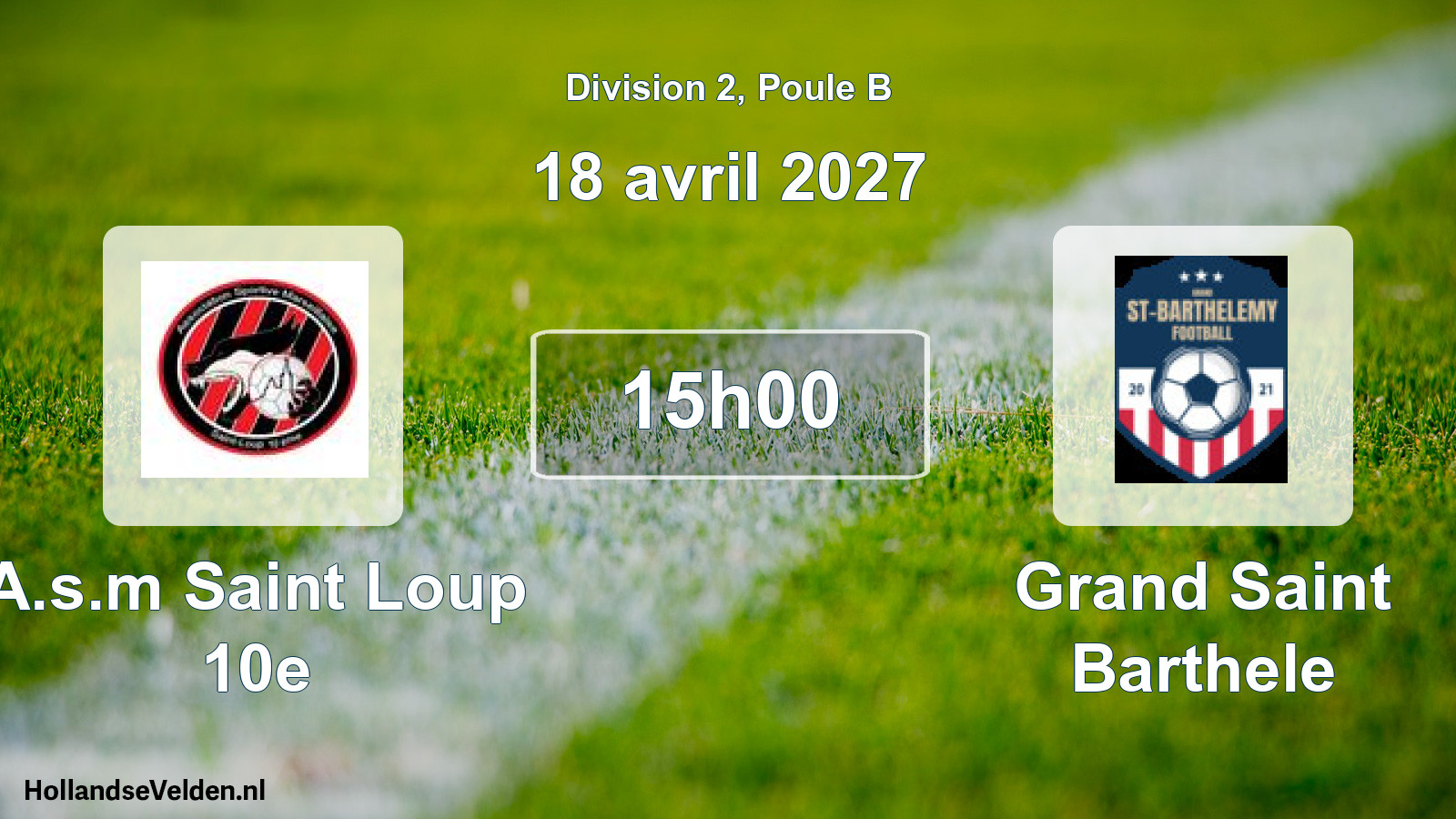 Match programmé: A.s.m Saint Loup 10e - Grand Saint Barthele (18 avril 2027)
