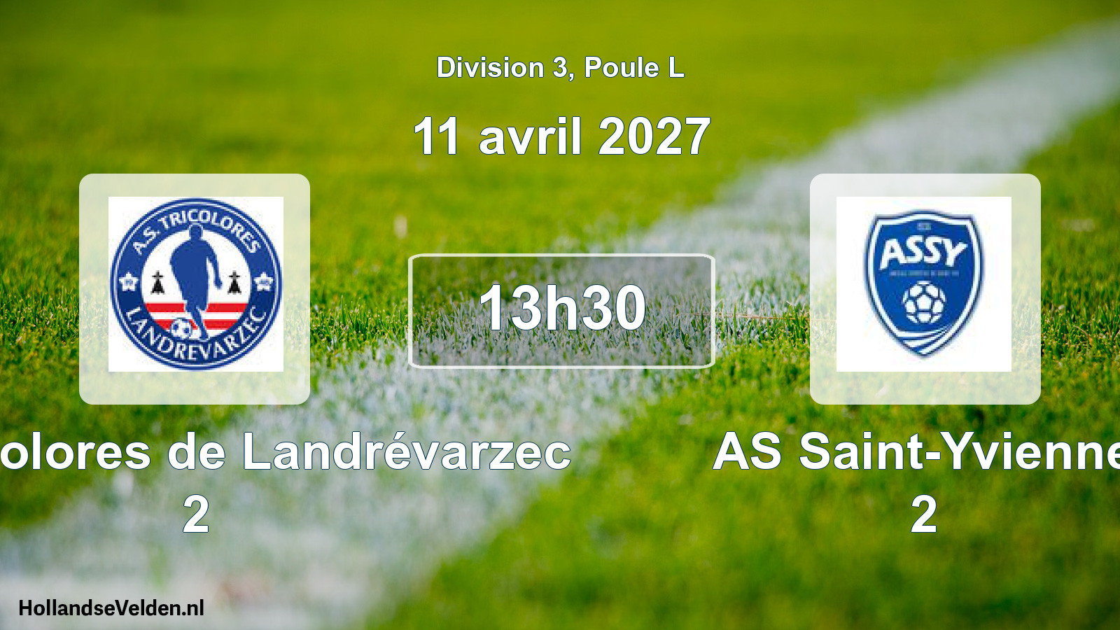 Match programmé: AS Tricolores de Landrévarzec 2 - AS Saint-Yvienne 2 (11 avril 2027)