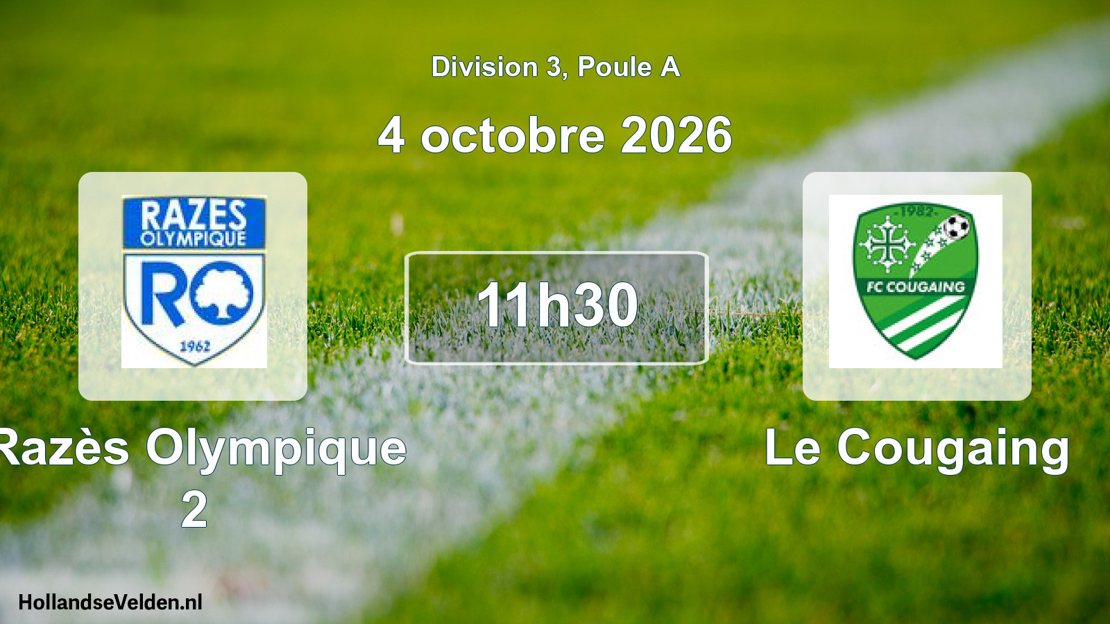 Scheduled Match: Razès Olympique 2 - Le Cougaing (4 October 2026)