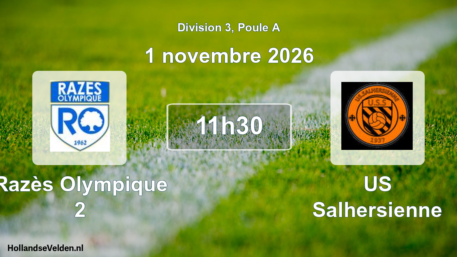 Match programmé: Razès Olympique 2 - US Salhersienne (1 novembre 2026)