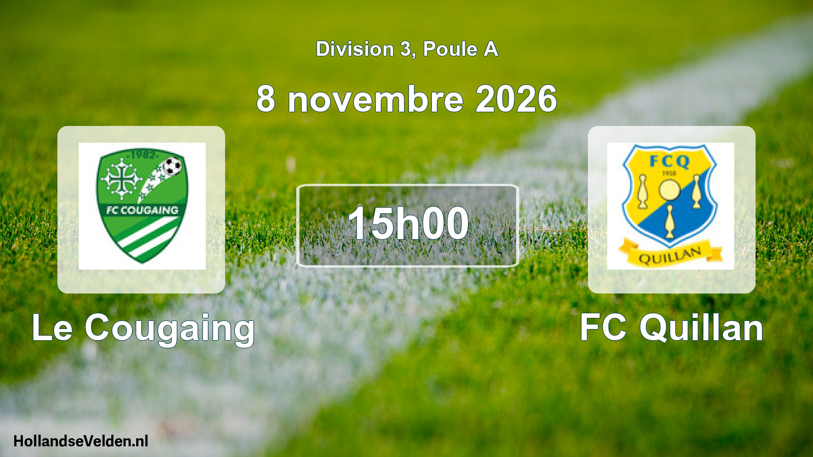 Match programmé: Le Cougaing - FC Quillan (8 novembre 2026)