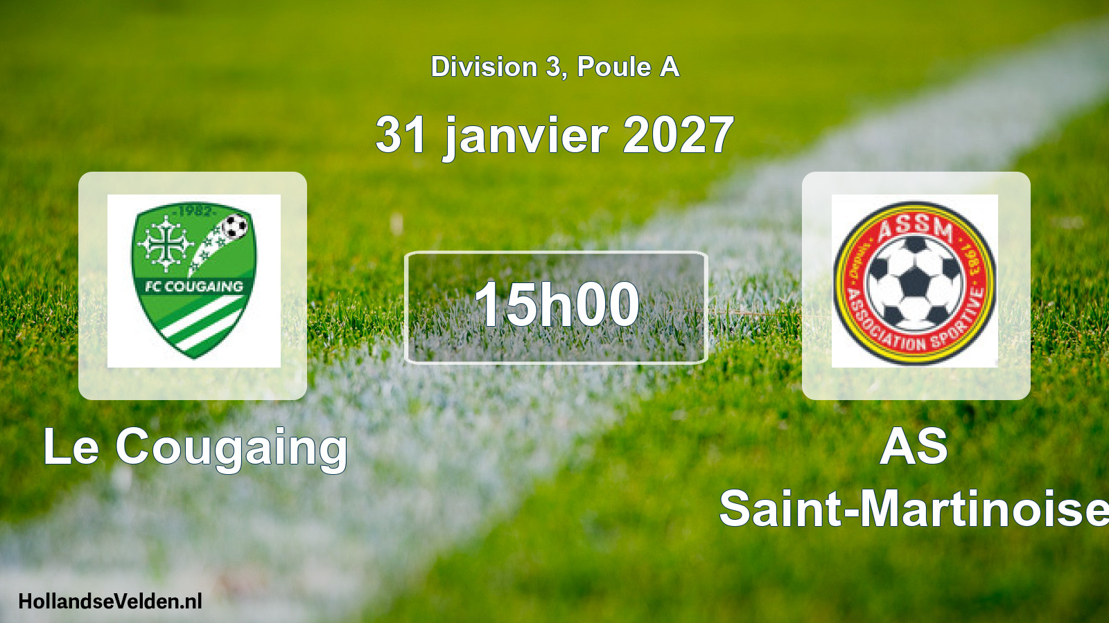 Match programmé: Le Cougaing - AS Saint-Martinoise (31 janvier 2027)