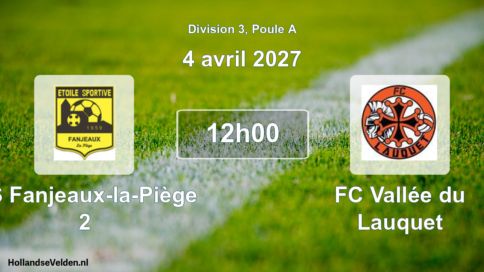 Match programmé: ES Fanjeaux-la-Piège 2 - FC Vallée du Lauquet (4 avril 2027)