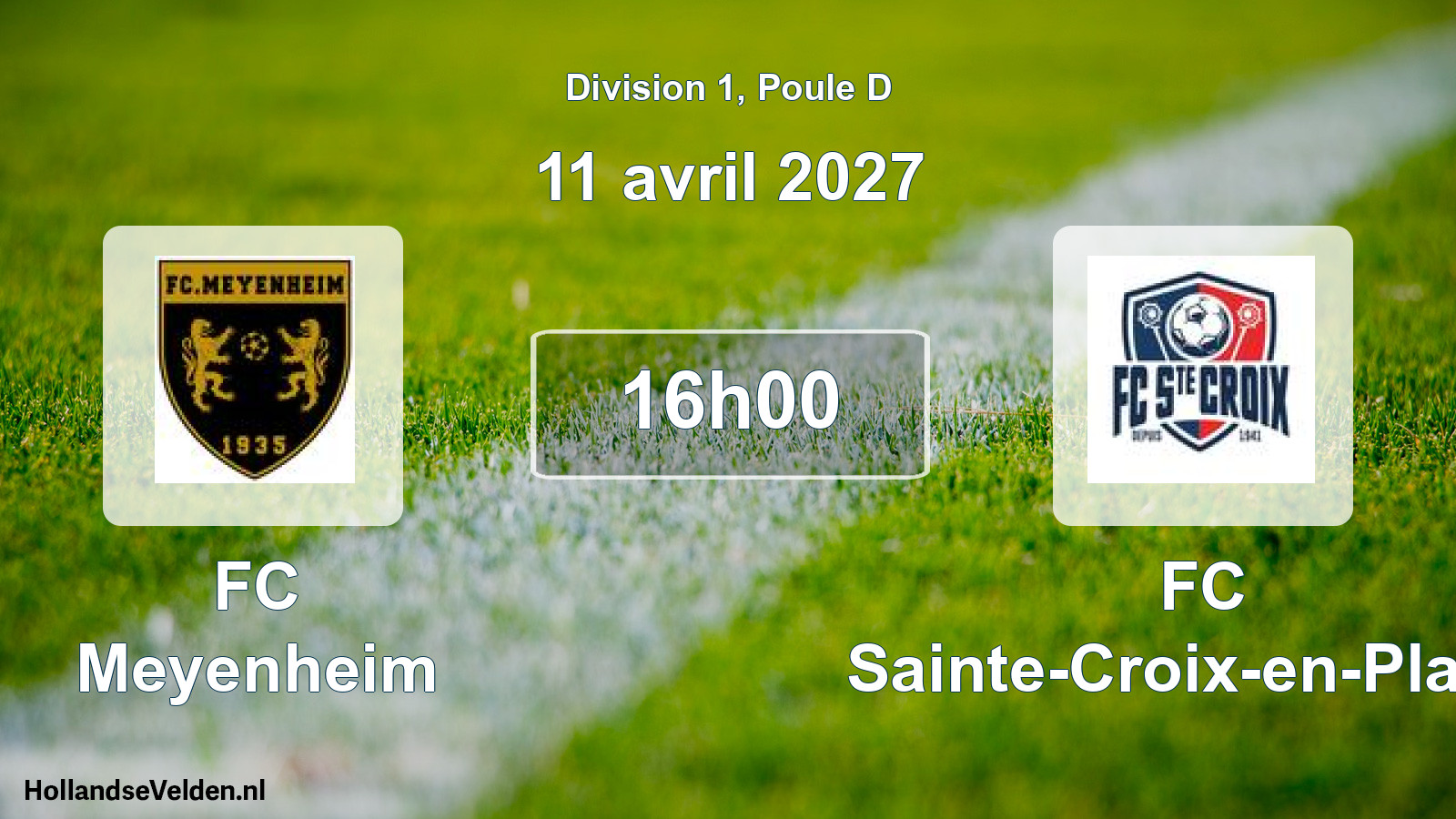 Scheduled Match: FC Meyenheim - FC Sainte-Croix-en-Plaine (11 April 2027)