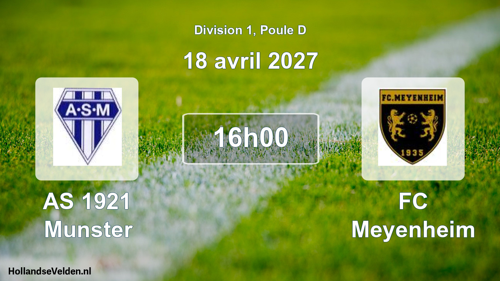 Scheduled Match: AS 1921 Munster - FC Meyenheim (18 April 2027)