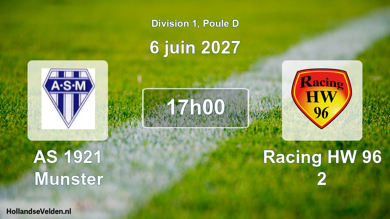 Match programmé: AS 1921 Munster - Racing HW 96 2 (6 juin 2027)