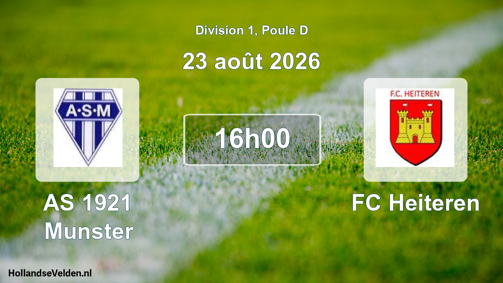 Scheduled Match: AS 1921 Munster - FC Heiteren (23 August 2026)