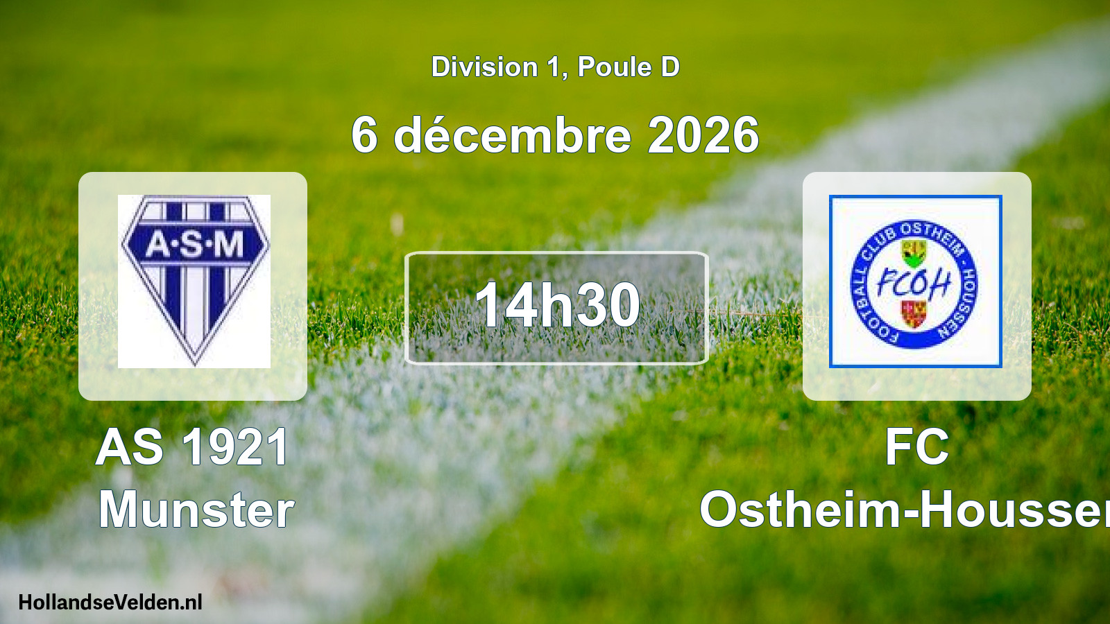 Scheduled Match: AS 1921 Munster - FC Ostheim-Houssen (6 December 2026)