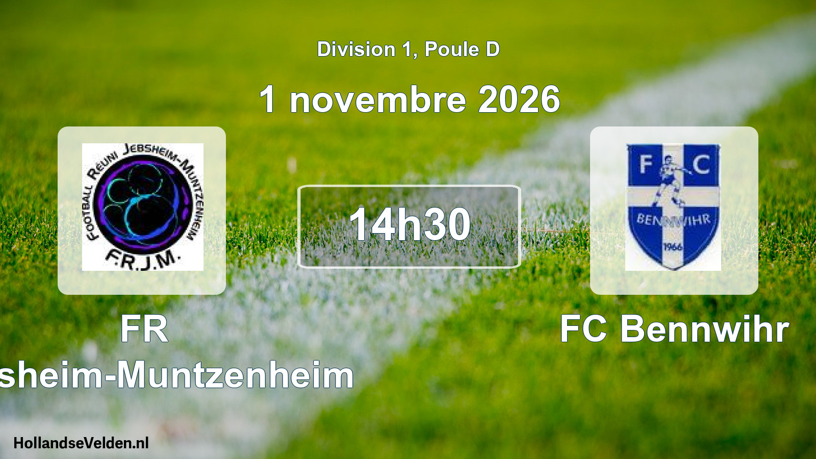 Scheduled Match: FR Jebsheim-Muntzenheim - FC Bennwihr (1 November 2026)