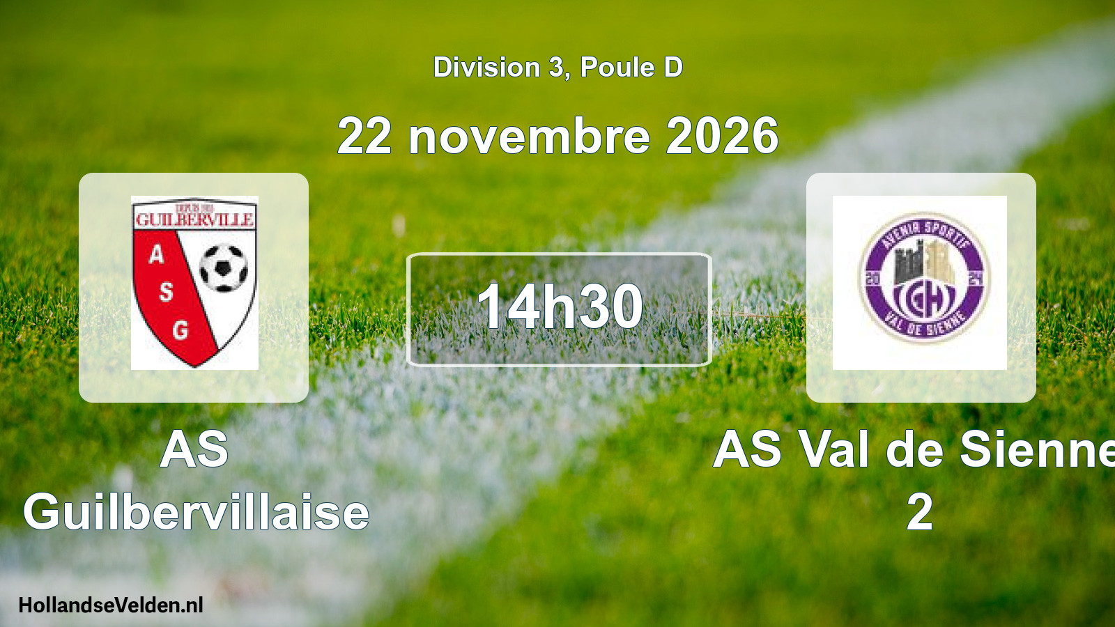 Match programmé: AS Guilbervillaise - AS Val de Sienne 2 (22 novembre 2026)