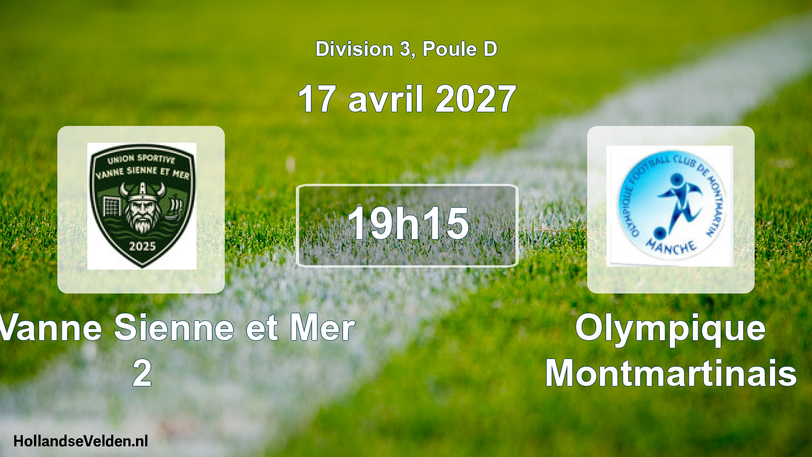 Match programmé: US Vanne Sienne et Mer 2 - Olympique Montmartinais (17 avril 2027)