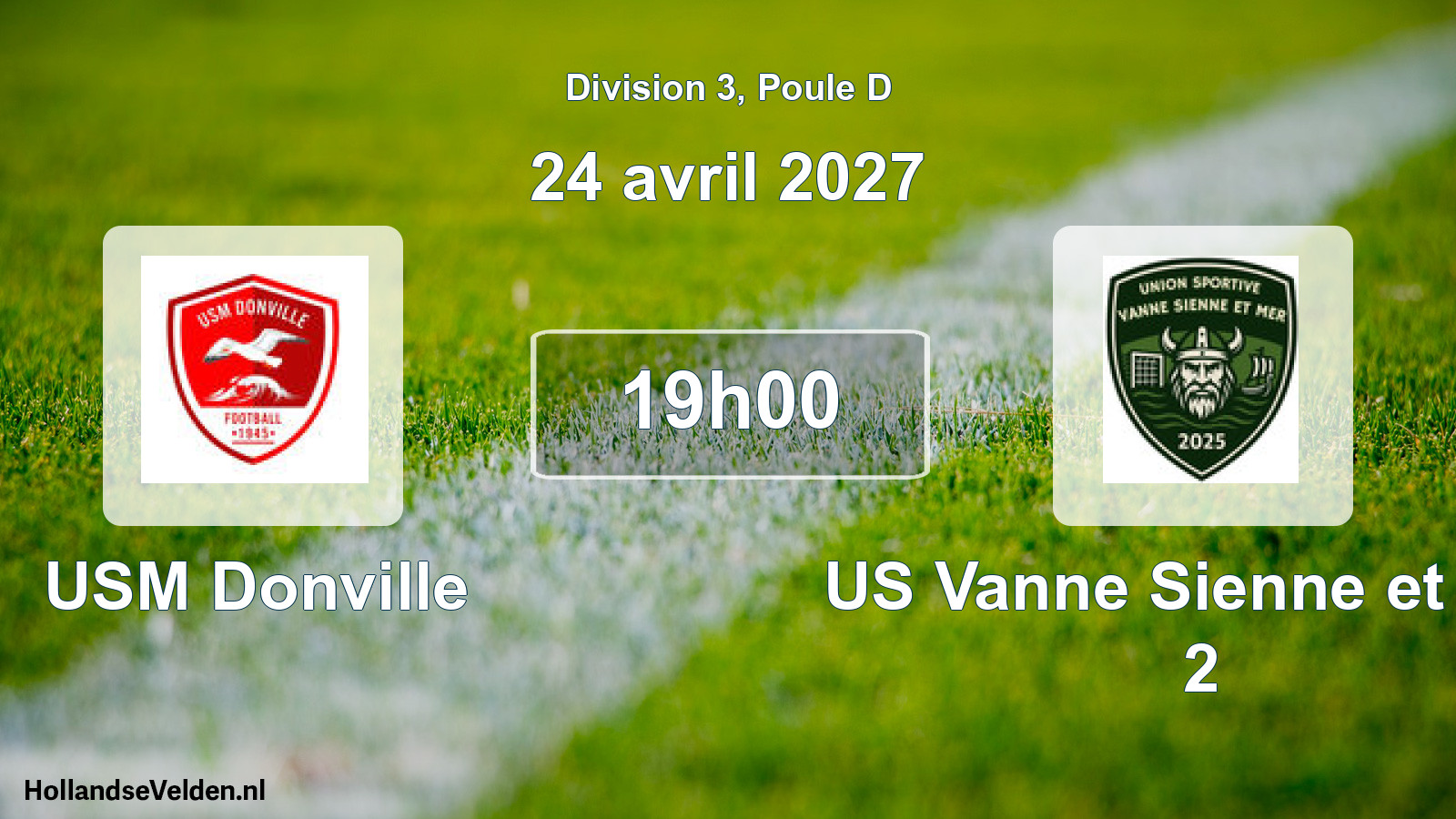 Match programmé: USM Donville - US Vanne Sienne et Mer 2 (24 avril 2027)