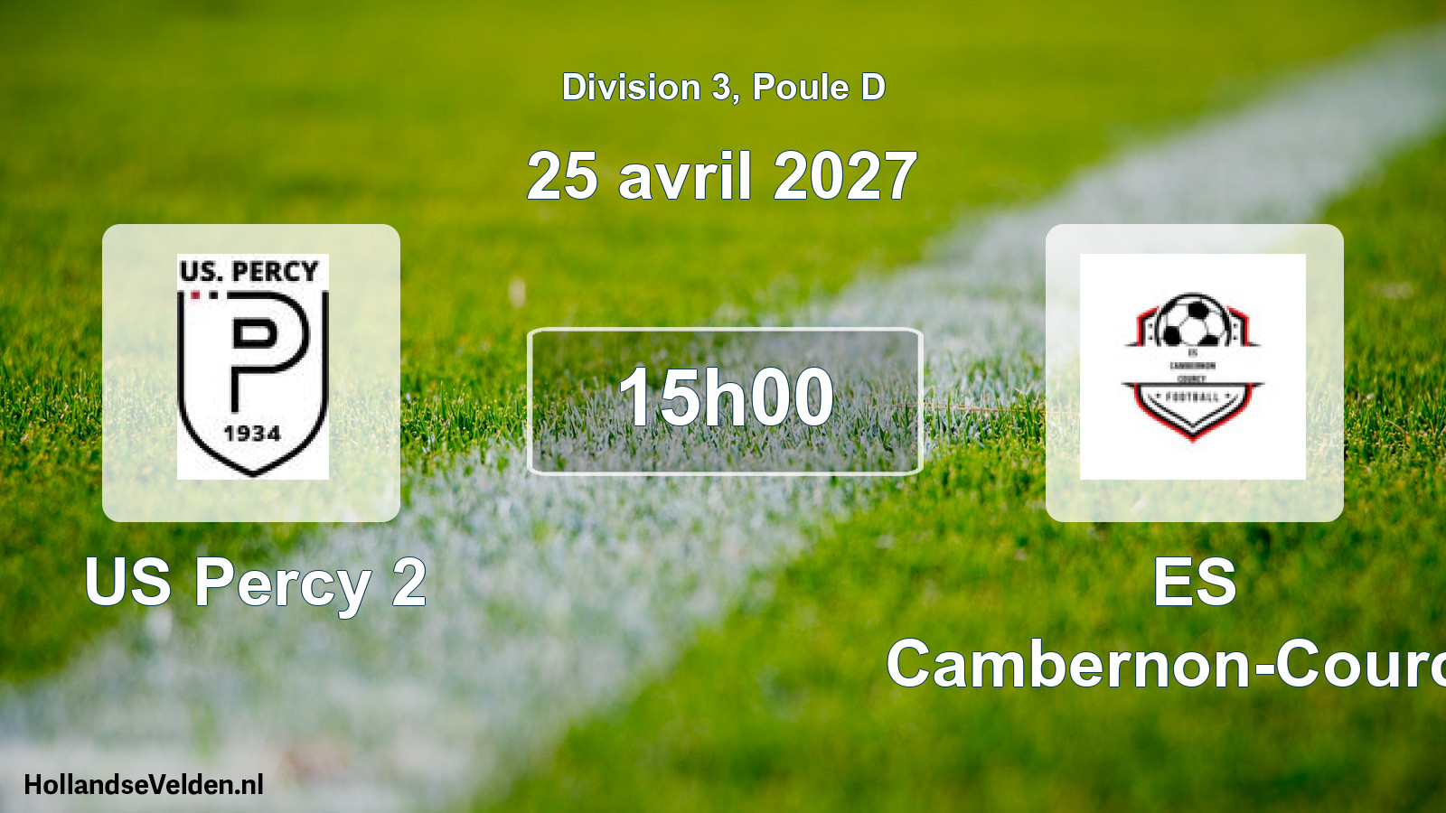 Geplande wedstrijd: US Percy 2 - ES Cambernon-Courcy (25 april 2027)