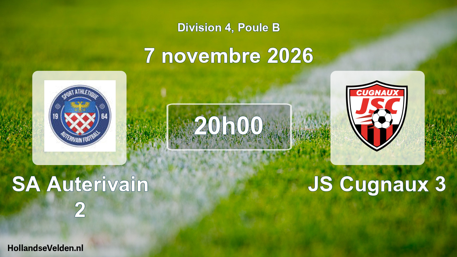 Scheduled Match: SA Auterivain 2 - JS Cugnaux 3 (7 November 2026)