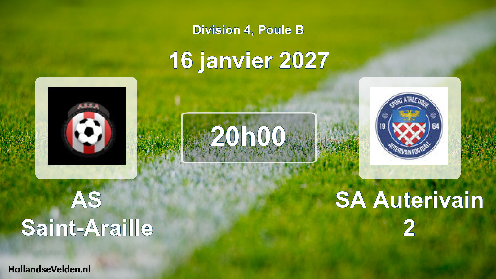 Scheduled Match: AS Saint-Araille - SA Auterivain 2 (16 January 2027)