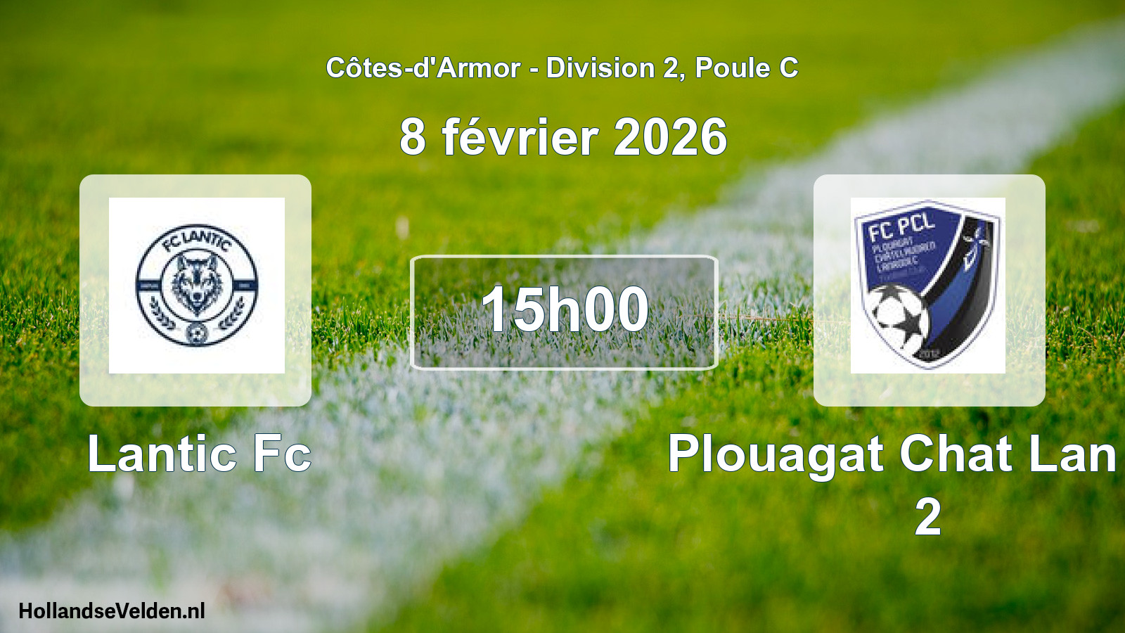 Geplande wedstrijd: Lantic Fc - Plouagat Chat Lan Fc 2 (8 février 2026)