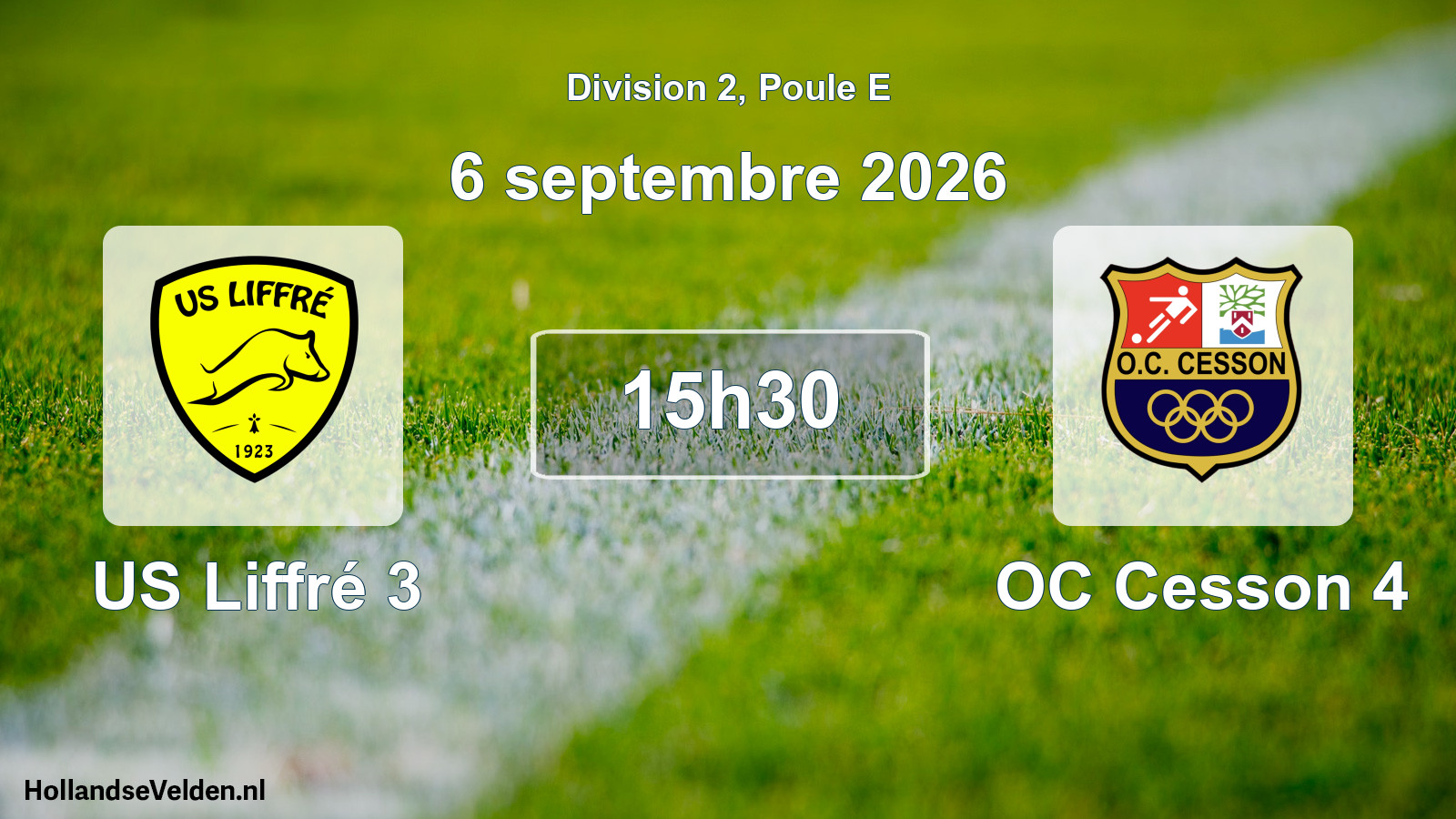 Scheduled Match: US Liffré 3 - OC Cesson 4 (6 September 2026)