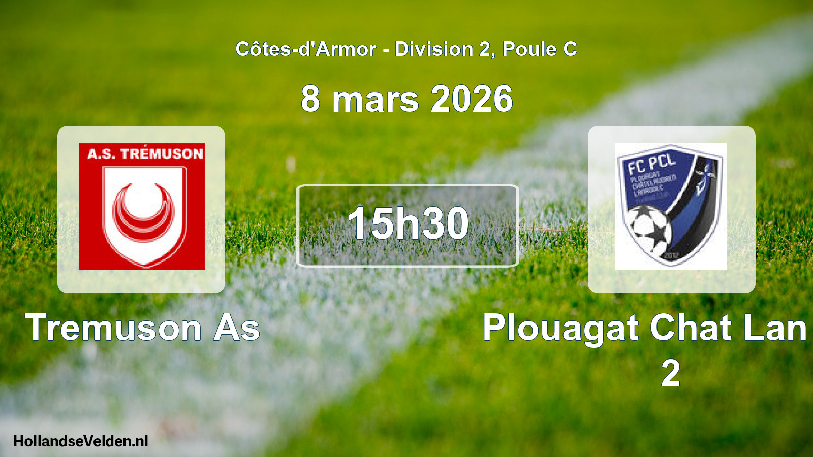 Geplande wedstrijd: Tremuson As - Plouagat Chat Lan Fc 2 (8 mars 2026)