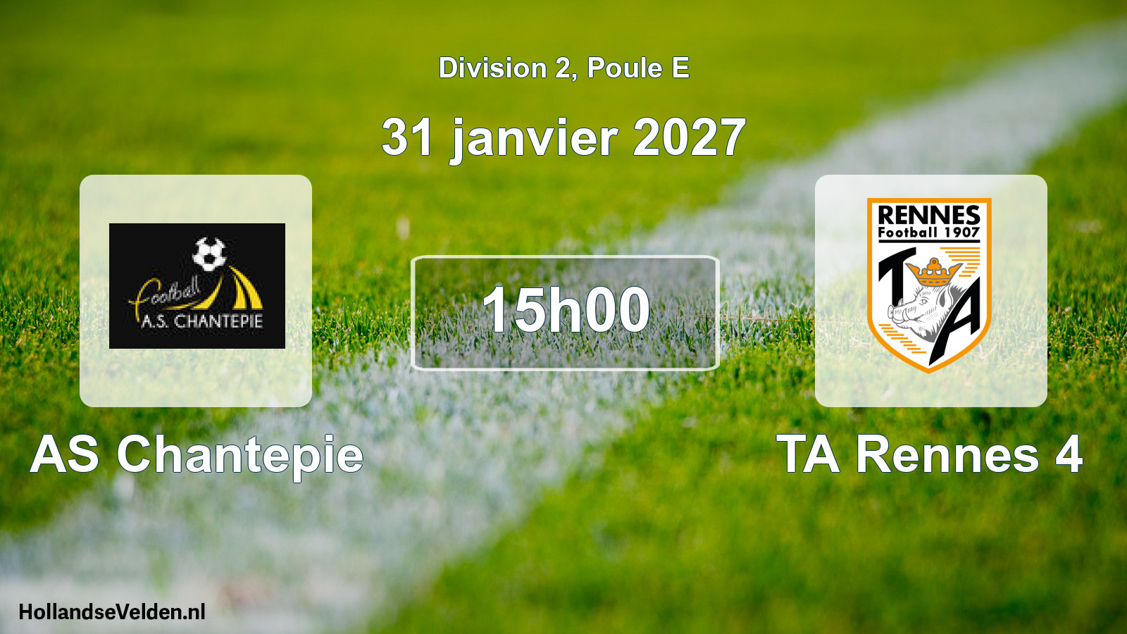 Scheduled Match: AS Chantepie - TA Rennes 4 (31 January 2027)