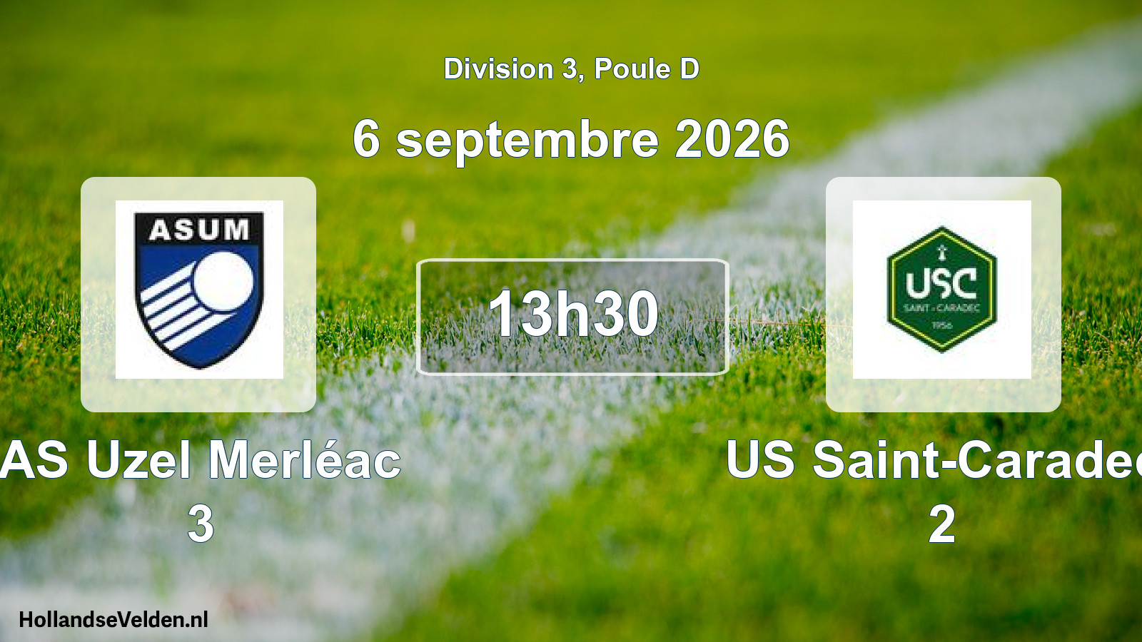 Match programmé: AS Uzel Merléac 3 - US Saint-Caradec 2 (6 septembre 2026)