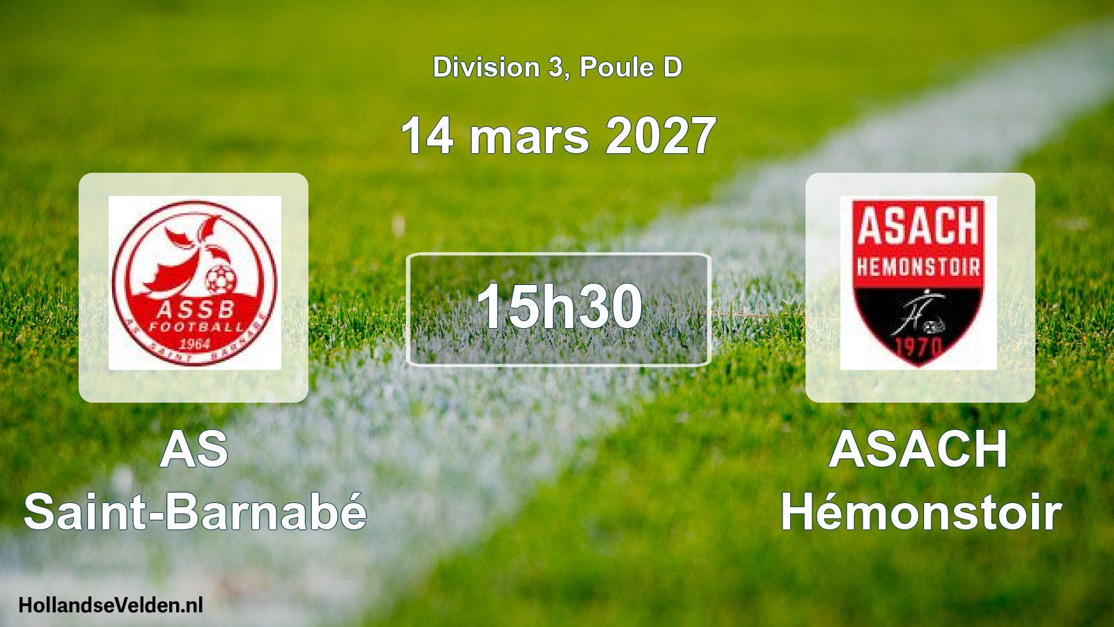 Match programmé: AS Saint-Barnabé - ASACH Hémonstoir (14 mars 2027)