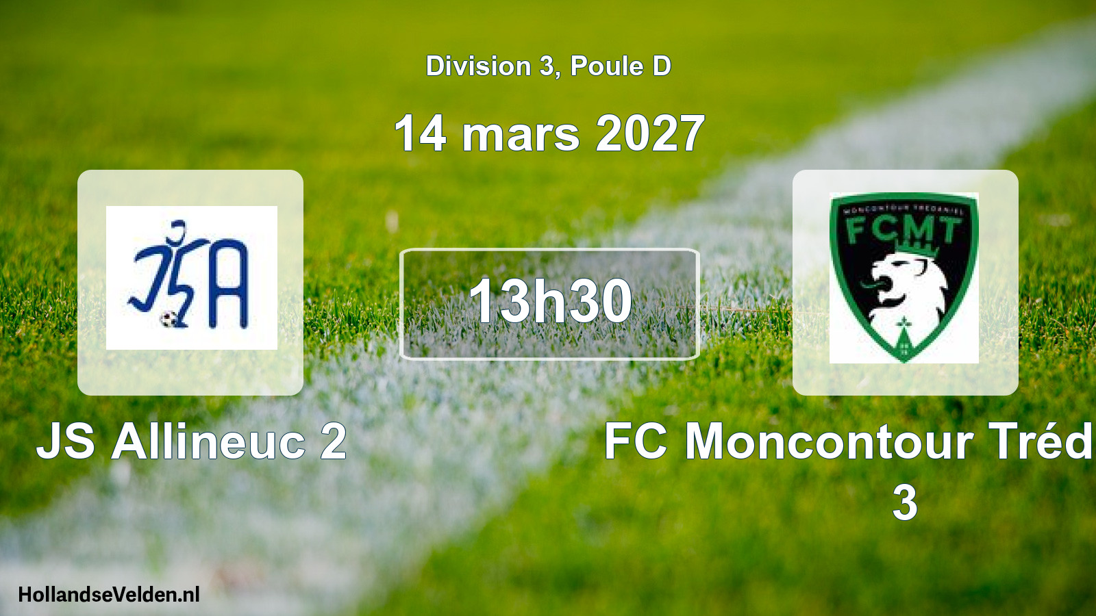 Geplande wedstrijd: JS Allineuc 2 - FC Moncontour Trédaniel 3 (14 maart 2027)