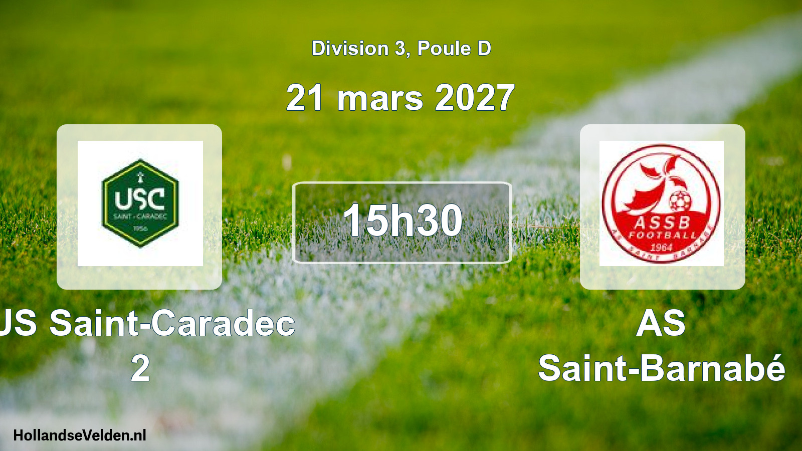 Geplande wedstrijd: US Saint-Caradec 2 - AS Saint-Barnabé (21 maart 2027)