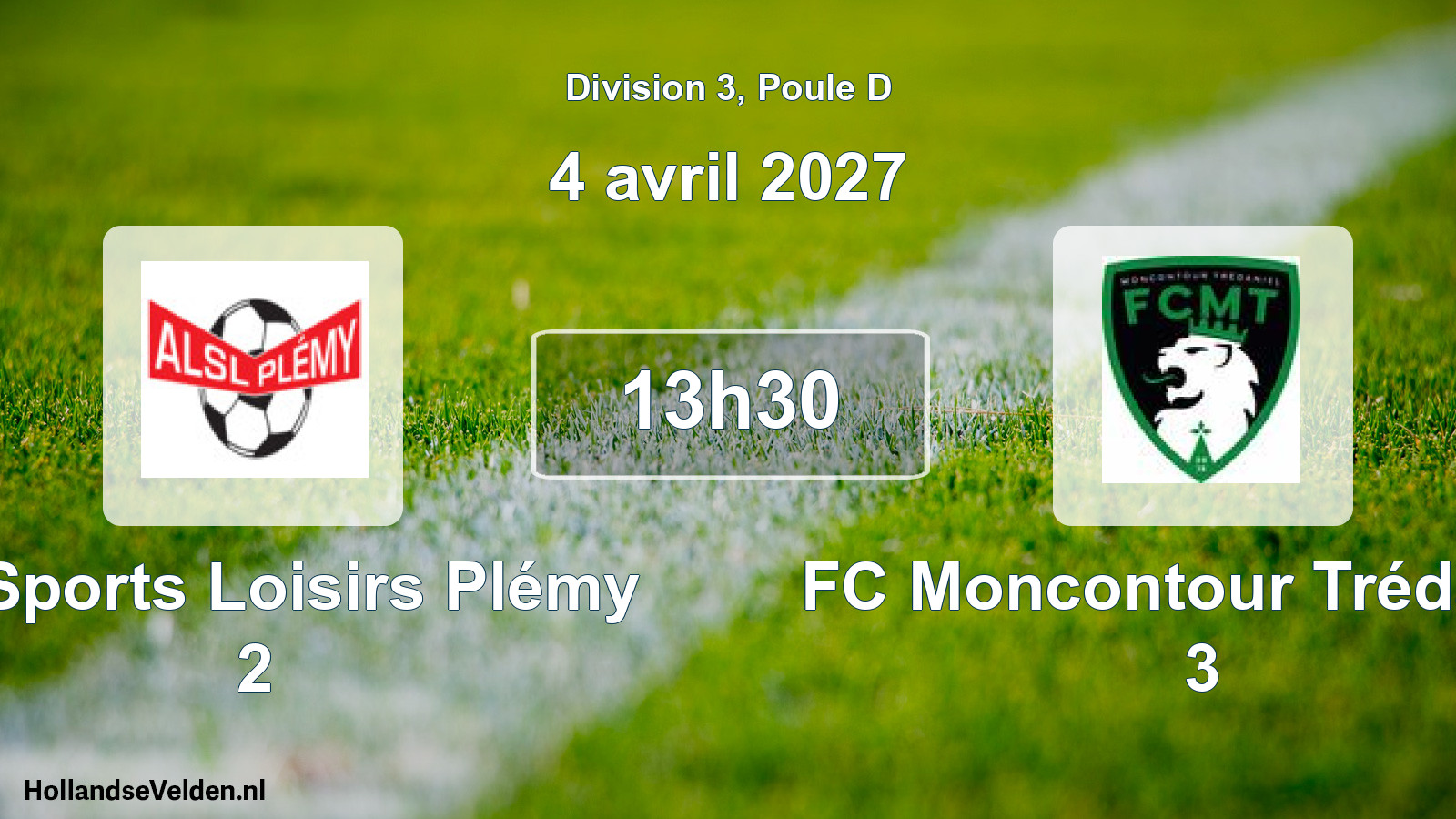 Geplande wedstrijd: AL Sports Loisirs Plémy 2 - FC Moncontour Trédaniel 3 (4 april 2027)