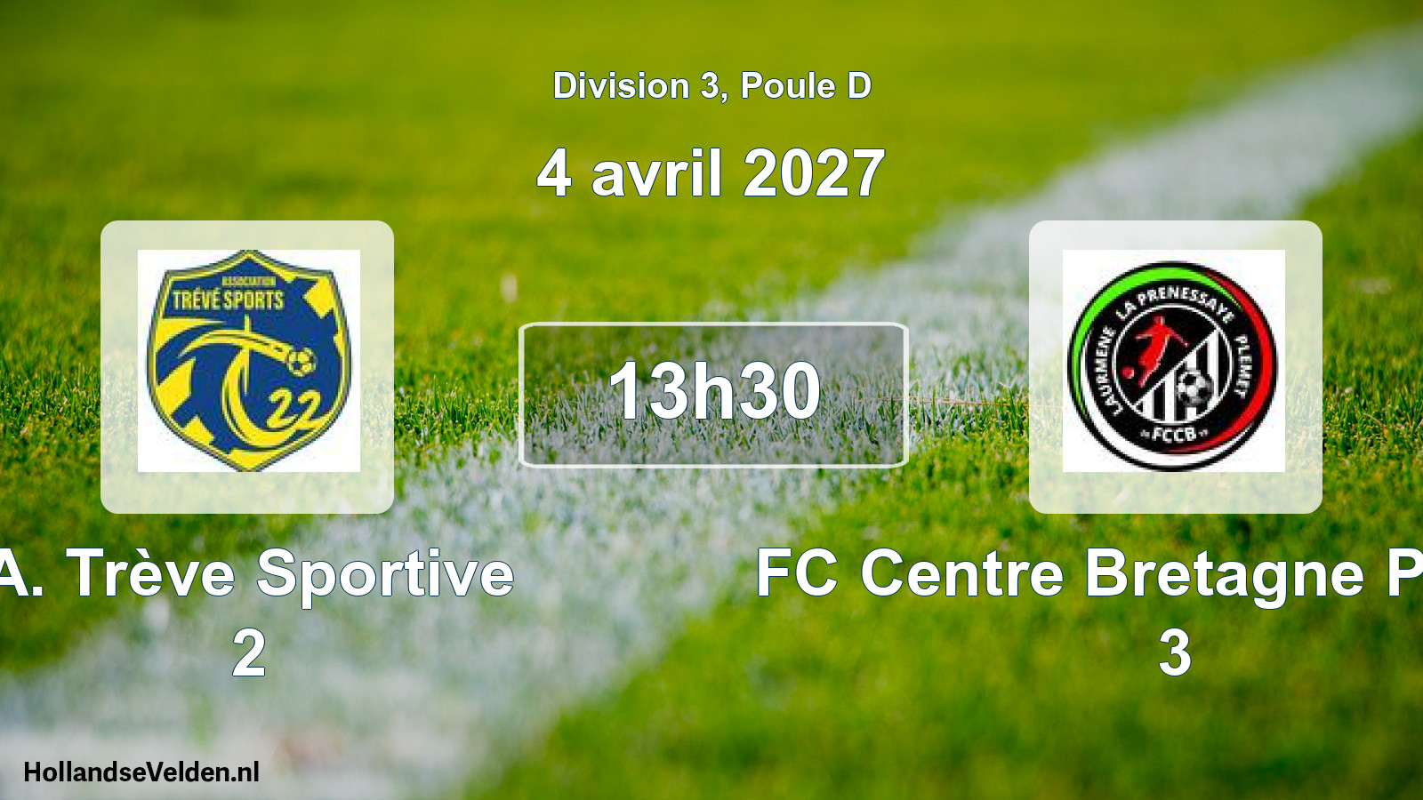 Geplande wedstrijd: A. Trève Sportive 2 - FC Centre Bretagne Plémét 3 (4 april 2027)