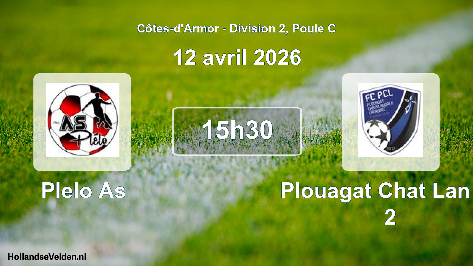 Geplande wedstrijd: Plelo As - Plouagat Chat Lan Fc 2 (12 april 2026)