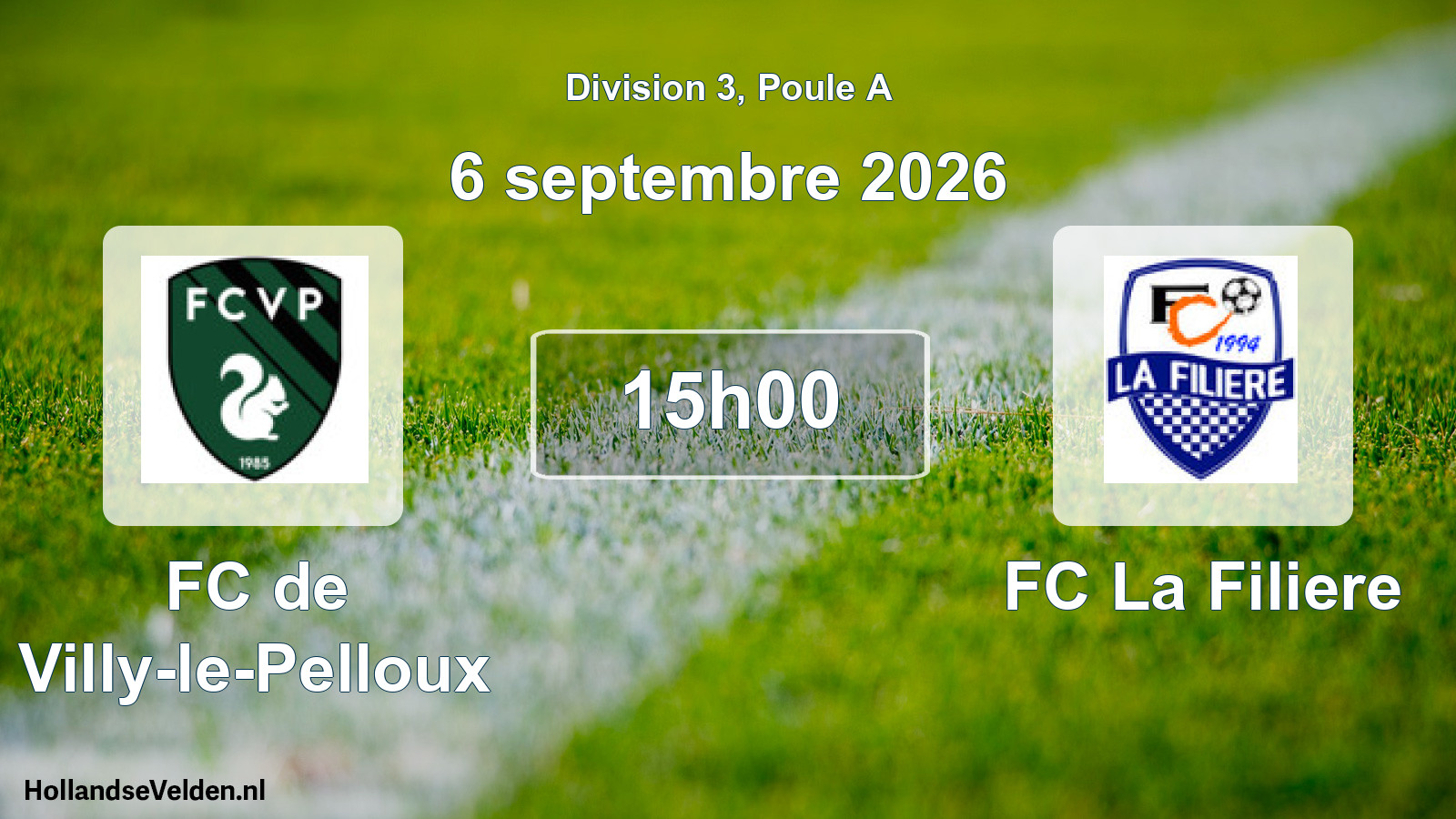 Scheduled Match: FC de Villy-le-Pelloux - FC La Filiere (6 September 2026)