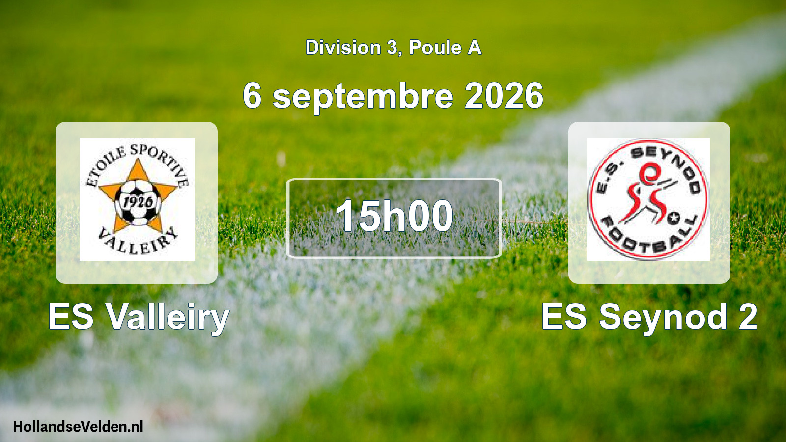 Scheduled Match: ES Valleiry - ES Seynod 2 (6 September 2026)